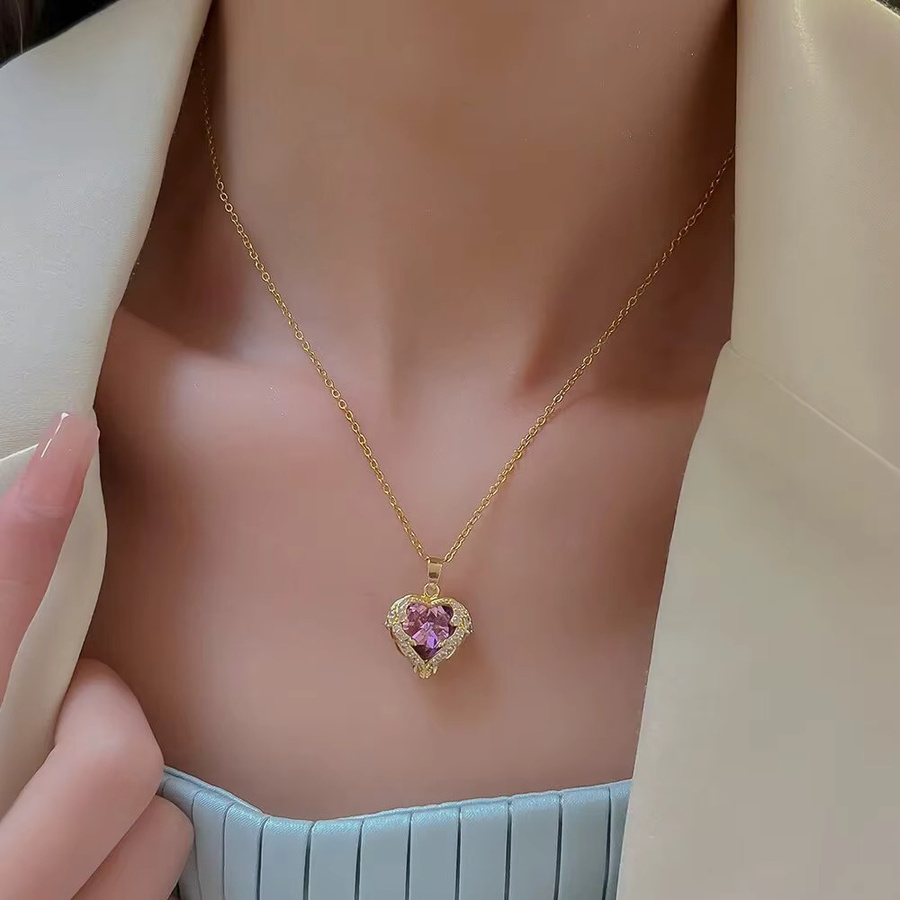 ZAKOL Halskette Edelstahl, Gold, Zirkonia, Kristall, Unisex - Bild 3