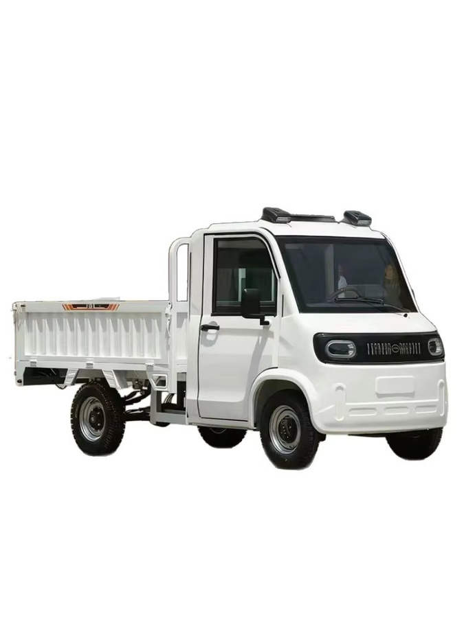 Vierrädriges elektrisches Landwirtschafts-Transportfahrzeug in Blau und Weiß - Bild 4