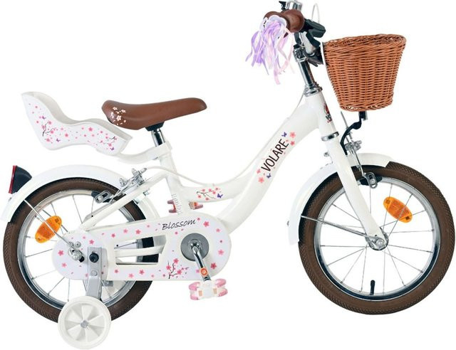 VOLARE Kinderfahrrad Blossom, 14 Zoll, ohne Rücktrittbremse, weiß - Bild 1