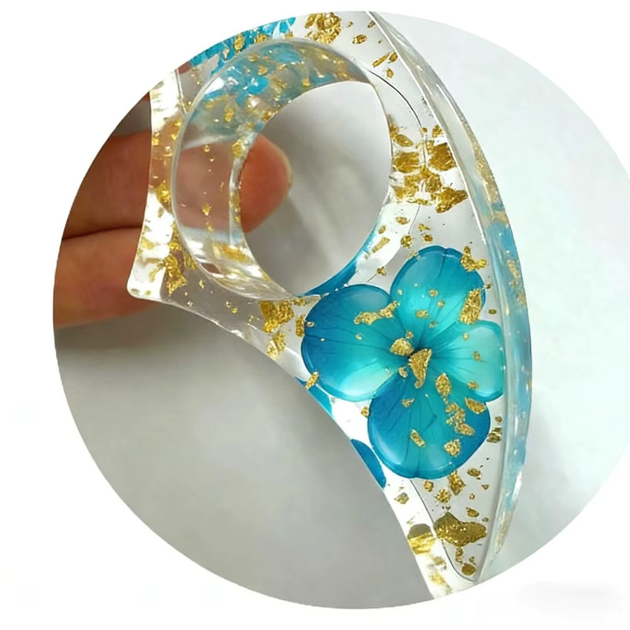 Blumen-Buchseitenhalter aus Epoxidharz mit echten botanischen Exemplaren in Multicolour als Lesehilfe und Lesezeichen - Bild 2