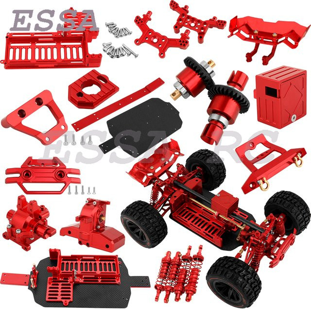 Mjx Hyper Go 1/14 14210 14209 Differentialgetriebe Stoßfänger, Metall, Rot - Bild 1