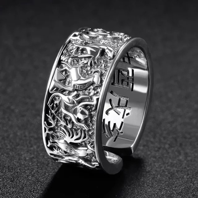 Ring 925 Silber, Sternzeichen, Herren, verstellbar - Bild 1