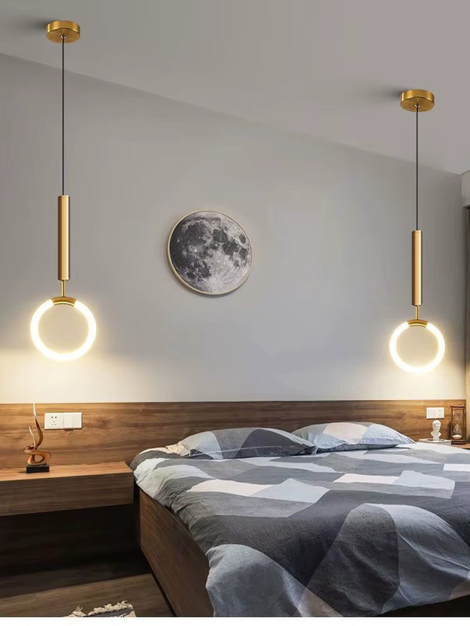Moderne LED-Pendelleuchte von JIANKEXING in Gold/Messing für Wohnzimmer, Schlafzimmer und Bar - Bild 1