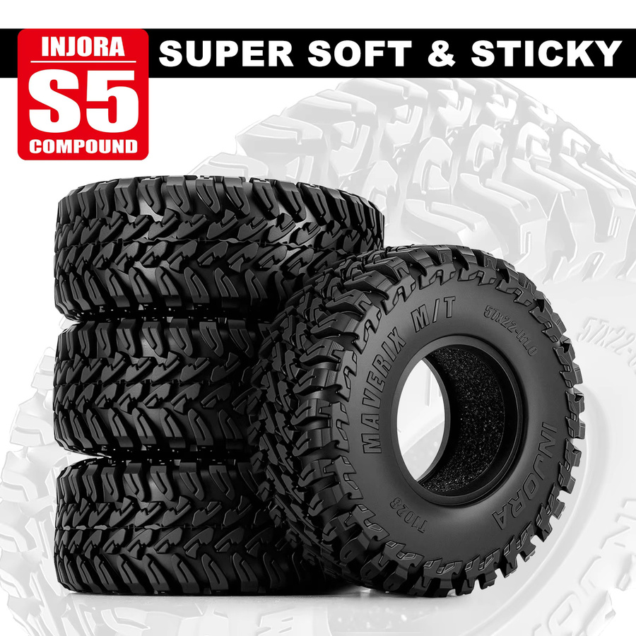 INJORA Maverix M/T Reifen, 57*22mm, 1,0", für 1/18 1/24 RC Crawler - Bild 5