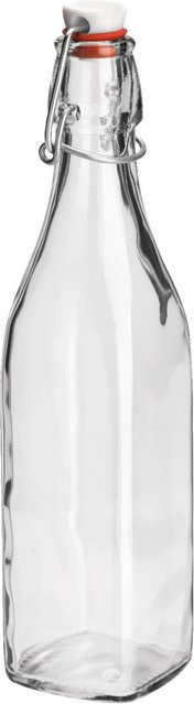 Bormioli Rocco Swing Bügelverschlussflasche aus Glas, transparent, 0,55 l, 12er Pack, B/T/H: 6 x 6 x 26,5 cm - Bild 1