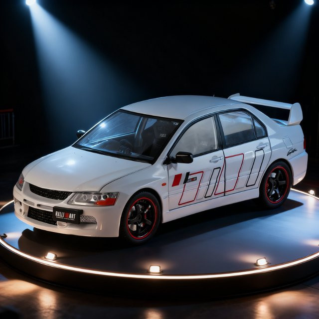MINI AUTO Lancer EVO IX Modell Auto, 1:24, Metall, mit Sound und Licht - Bild 1