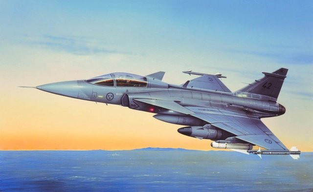 Italeri JAS 39 A Gripen, Modellfahrzeug, 1:48, Grau - Bild 1