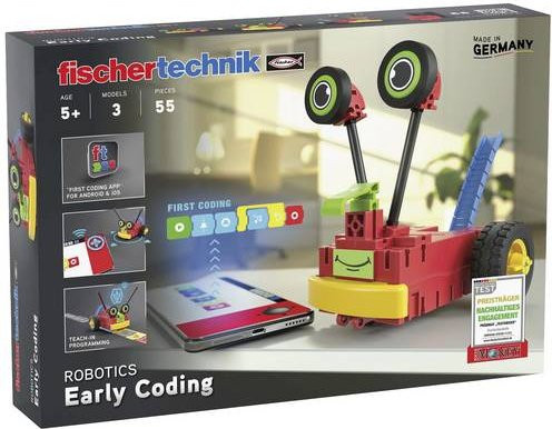 Fischertechnik Roboter Bausatz Early Coding 559889 für Anfänger zur Vermittlung von Robotik und Coding