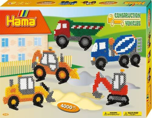 HAMA Bügelperlen Midi Geschenkpackung Baufahrzeuge in Bunt/Mehrfarbig - Bild 1