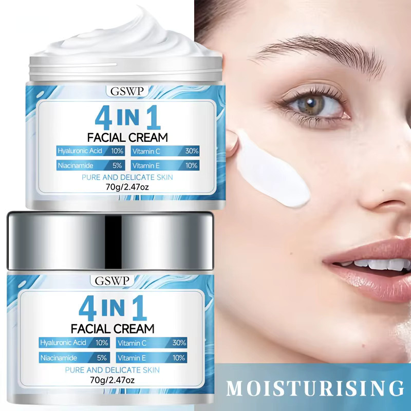 GSWP 4-in-1 Gesichtsserum und Creme Set, Hyaluronsäure, Niacinamid, 60ml + 70g - Bild 1
