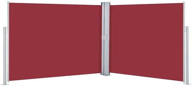 vidaXL Ausziehbare Seitenmarkise Rot mit automatischer Rückrollfunktion, Höhe: 140 cm, Breite: 1000 cm - Bild 1