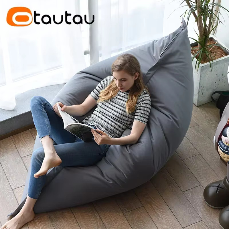 OTAUTAU Sitzsackbezug für Outdoor und Home in Grau, B/T/H: 180 x 140 cm - Bild 5