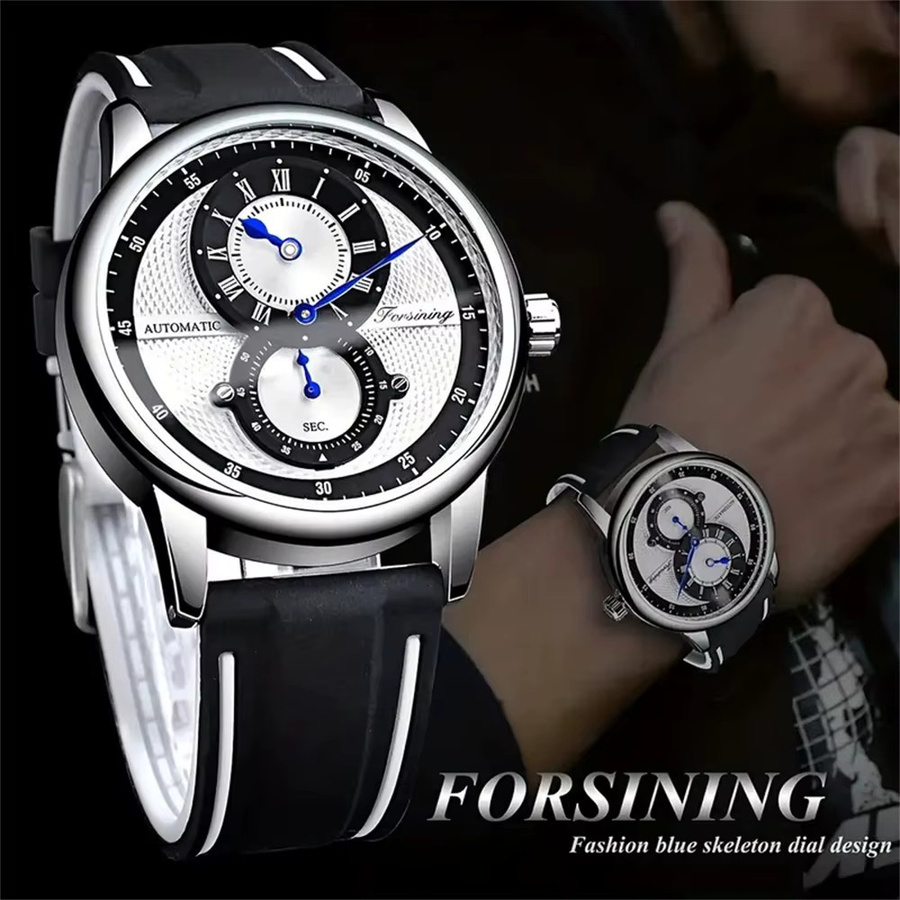 FORSINING Armbanduhr, Automatik, Gold, Silikon, Herren - Bild 2