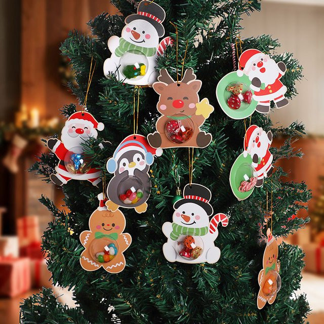 ZQNYCY Weihnachtliche Schokoladen-Geschenkverpackung aus Papier als Anhänger für Kinder und Weihnachtsbaum in Mehrfarbig - Bild 1