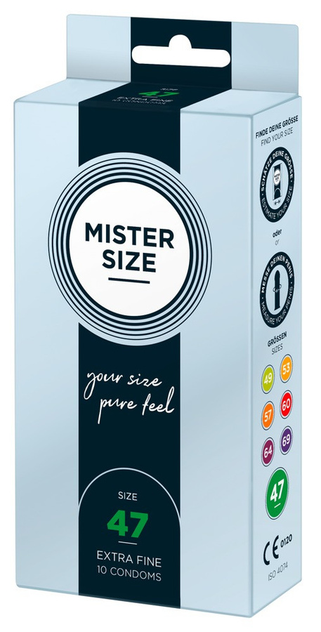 Mister Size Kondome, transparent, hauchdünn, feucht, 47 mm, Unisex - Bild 2