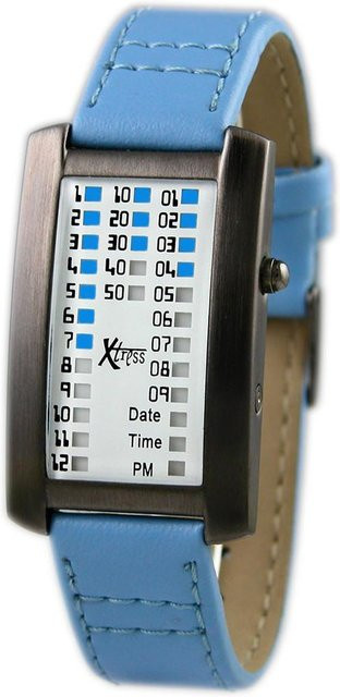 XTRESS Digitaluhr, Quarz, Edelstahl, Weiß, Grau, Unisex - Bild 1