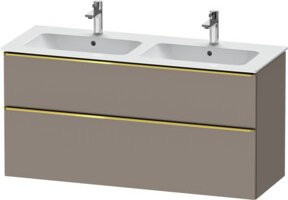 Duravit Waschtischunterschrank D-Neo Wandhängend in Basalt Grau B: 128 cm, T: 46,2 cm, H: 62,5 cm - Bild 1