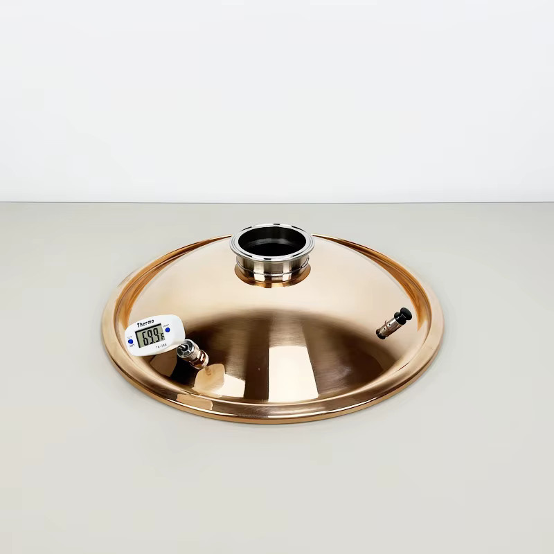 YOHOYAMA Kupferdeckel aus Messing in Gold für Destillationsfässer mit 350 mm Durchmesser zur Herstellung von Whisky oder Brandy - Bild 2
