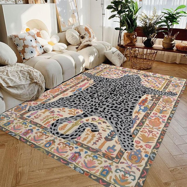 Wucifang Jewelry Exotischer Bengalischer Tiger Teppich in Multicolour, Waschbarer Dekorations-Teppich aus Polyester, B/B: 60 x 40 cm - Bild 1