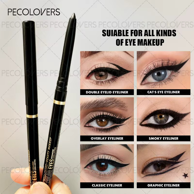 PECOLOVERS Eyeliner-Stift, wasserdicht, grün und schwarz, Unisex - Bild 3