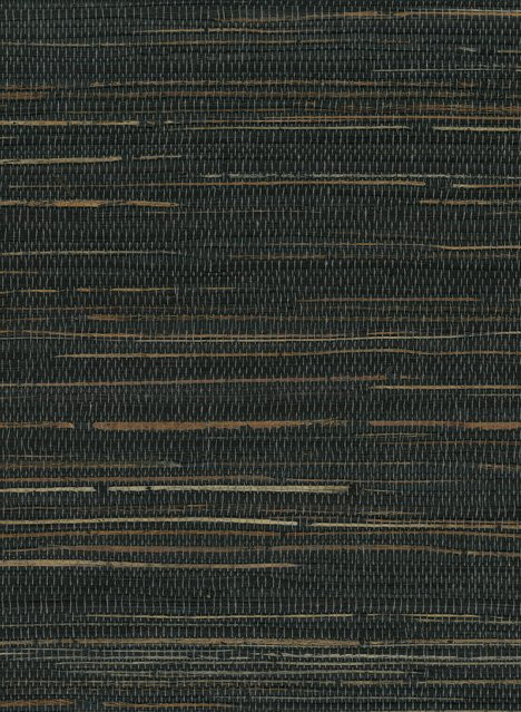 Osborne & Little Tapete Kanoko Grasscloth aus Naturfasern als Vlies in Charcoal - Bild 1