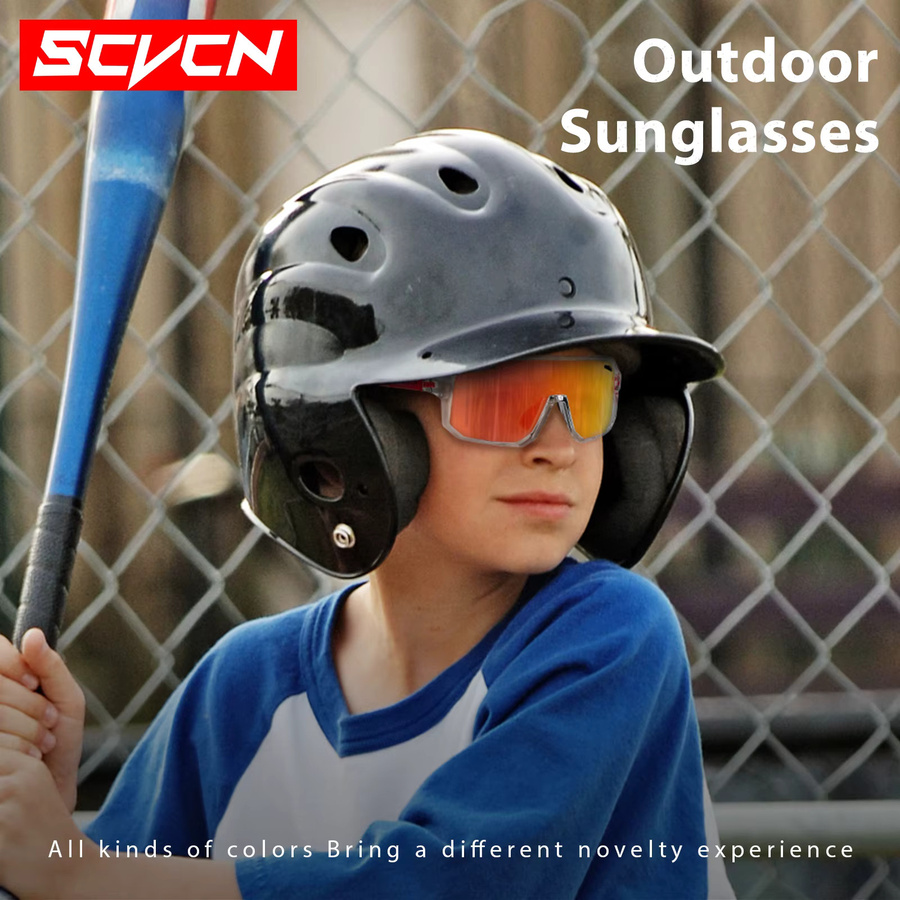 SCVCN Sportsonnenbrille, Kinder, Vollrand, Kunststoff - Bild 3