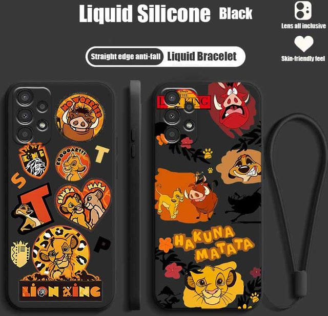 Handyhülle Der König der Löwen Simba für Samsung Galaxy S26 S25 S24 S23 S22 S21 S20 Ultra Plus Lite mit Liquid Rope Design - Bild 1