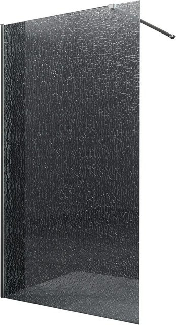 Glasdeals Walk-In Duschwand AQUOS-CRUSHED-3413 mit Easy-Clean-Beschichtung, transparentes Musterglas, B: 120 cm, H: 200 cm - Bild 1
