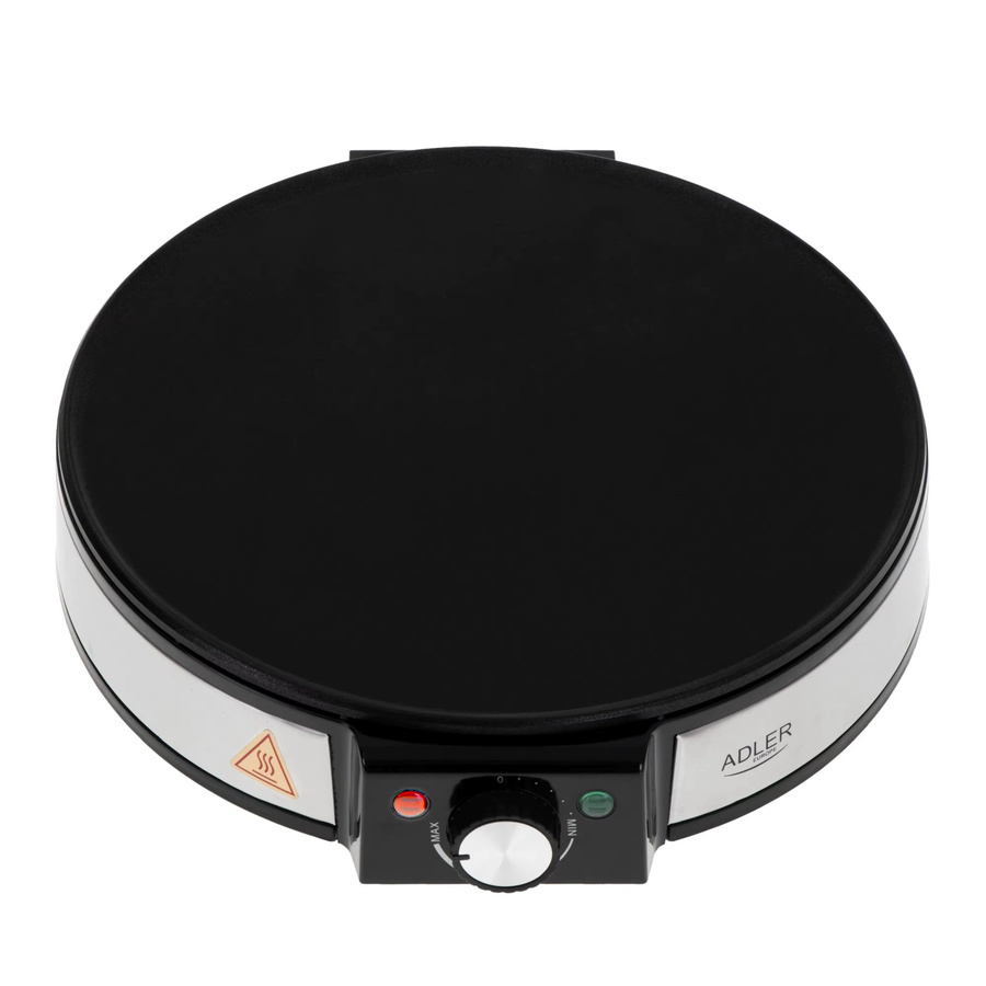 Adler Elektrische Pfannkuchenmaschine mit Antihaftbeschichtung und Temperaturregelung, Schwarz, Durchmesser: 30 cm, 1600 W - Bild 6