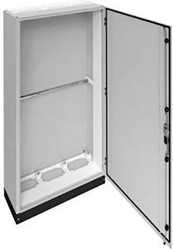 Hager Schrank aus Stahl in Lichtgrau (RAL 7035), B/T/H: 80 x 27,5 x 195 cm - Bild 1