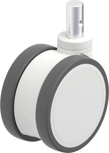 Blickle LKDH-PATH 125K-ZA55 Kunststoff-Doppelrolle in Grau und Weiß mit einem Rad-Durchmesser von 125 mm und einer Tragfähigkeit von max. 125 kg - Bild 1