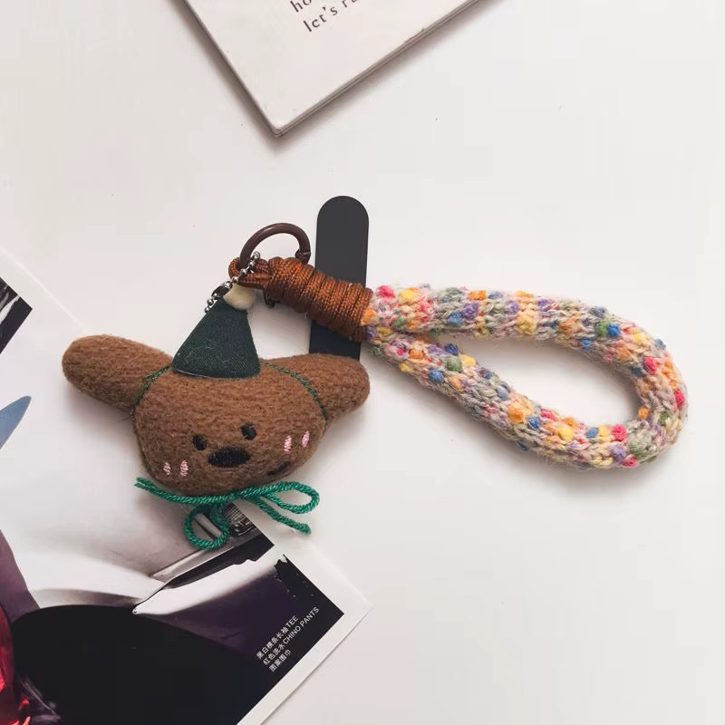 CCDFashion Plüsch-Lanyard mit niedlichem Cartoon-Bär-Anhänger in Weiß und Multicolour als Zubehör für dein Handy oder deine Kameratasche - Bild 2