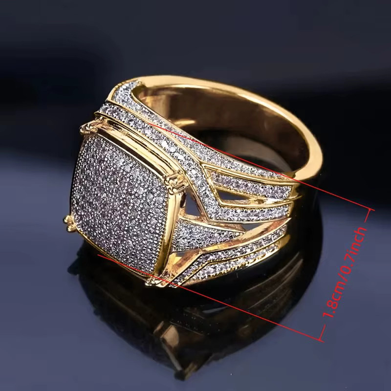 Huitan Ring, Bicolor, Zirkonia, Unisex - Bild 2