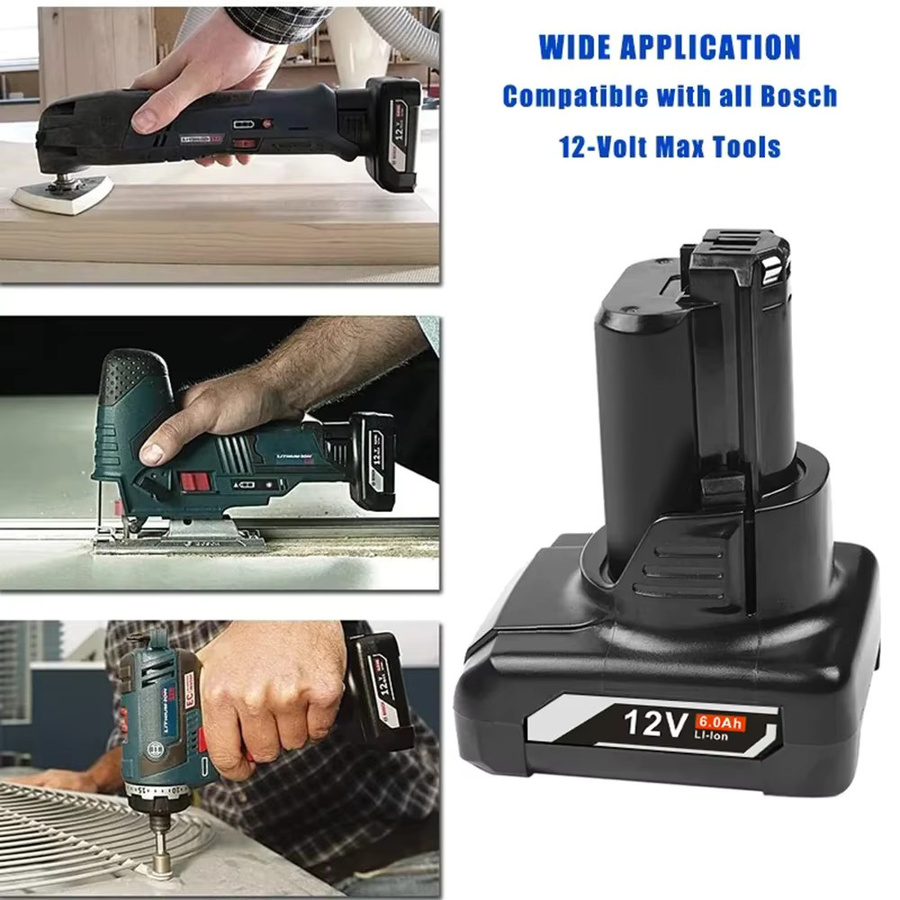 Bosch Li-Ion Ersatzakku 12V 6Ah in Schwarz für BAT420 12-Volt Max Lithium Power Tools - Bild 6