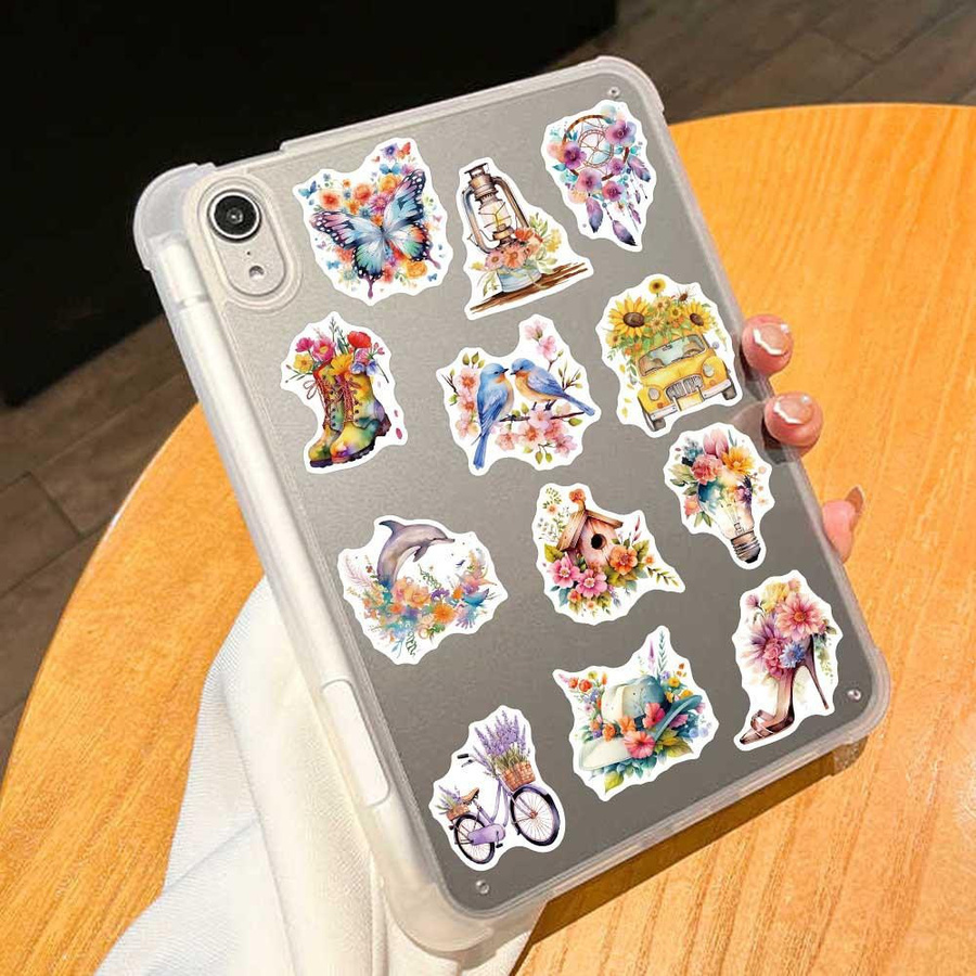 Bai Fen Bai Toys Retro Flower World Ästhetische Graffiti-Aufkleber, 50-teiliges Set - Bild 2