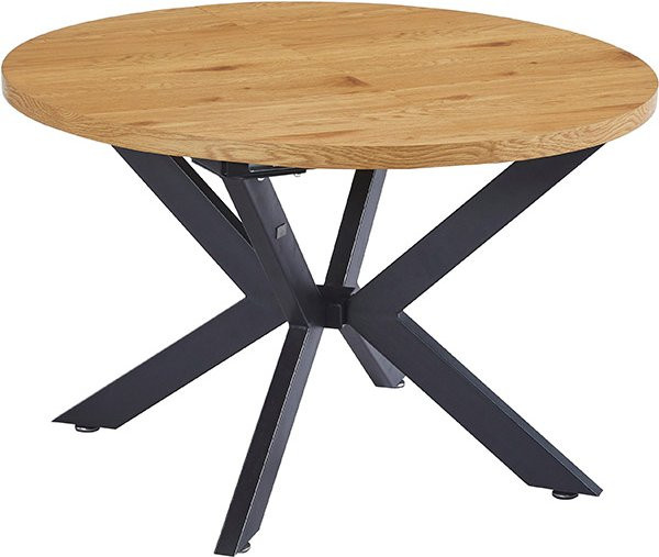 Ausziehbarer runder Esstisch AVENTURA von Home Deluxe in Braun mit Sternfuß, Durchmesser: 120 cm - Bild 1