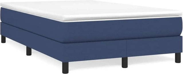 vidaXL Boxspringbett Blau mit Stoffbezug B/T/H: 120 x 200 x 25 cm - Bild 1