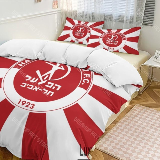 Bettwäsche Set Hapoel Tel Aviv mit Bettbezug und Kissenbezug von JMG Household Supplies in Rot, Microfaser, B: 173 cm, L: 218 cm - Bild 1