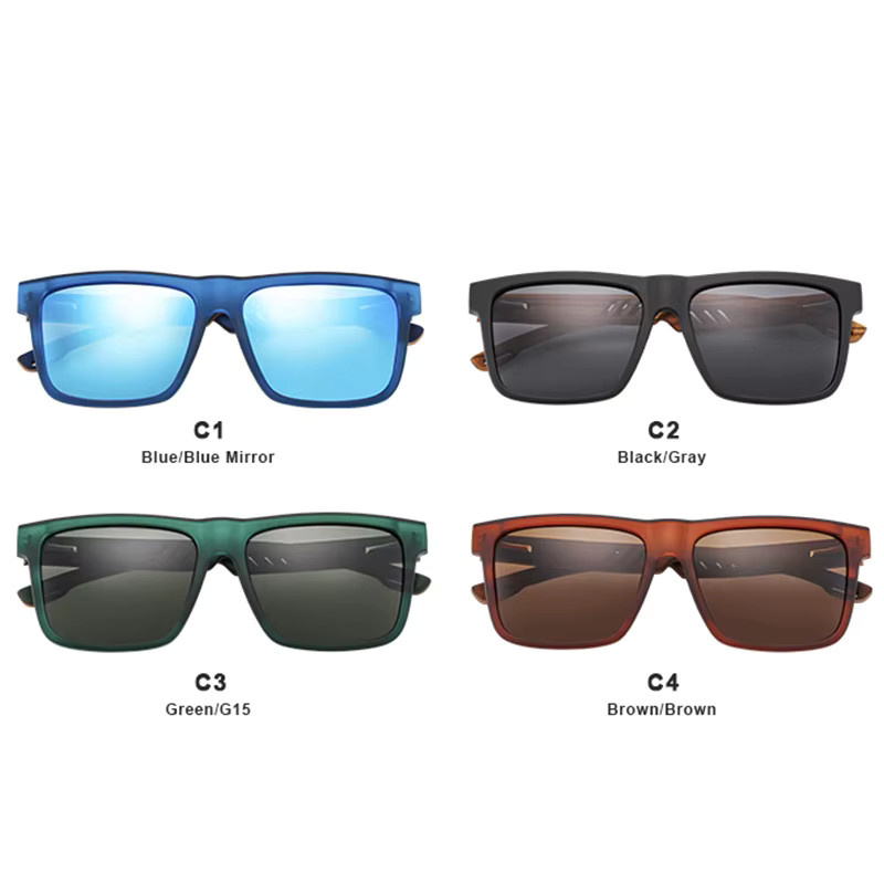 HU WOOD Sonnenbrille, Quadrat, Vollrand, polarisiert, Herren - Bild 2