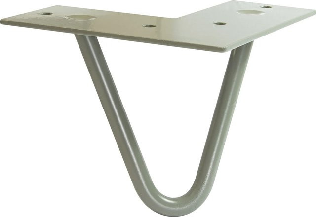 Wagner Möbelbein Hairpin aus Stahl im Midcentury Style, Farbe: Moss Grey, Länge: 100 mm - Bild 1