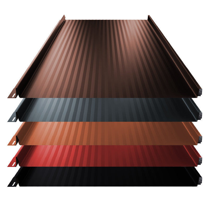 Stehfalz Terrano Dach und Wand aus Stahl mit Miniwelle von ThyssenKrupp, Breite: 52,5 cm, 0,50 mm Materialstärke und 25 µm Polyesterbeschichtung - Bild 1