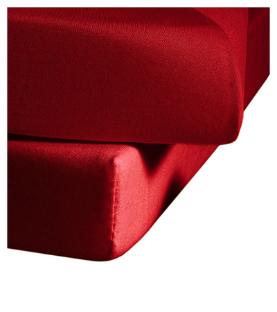 Fleuresse Fein-Jersey Spannbetttuch Bettlaken aus Jersey in Rot, B/T: 140 x 200 cm