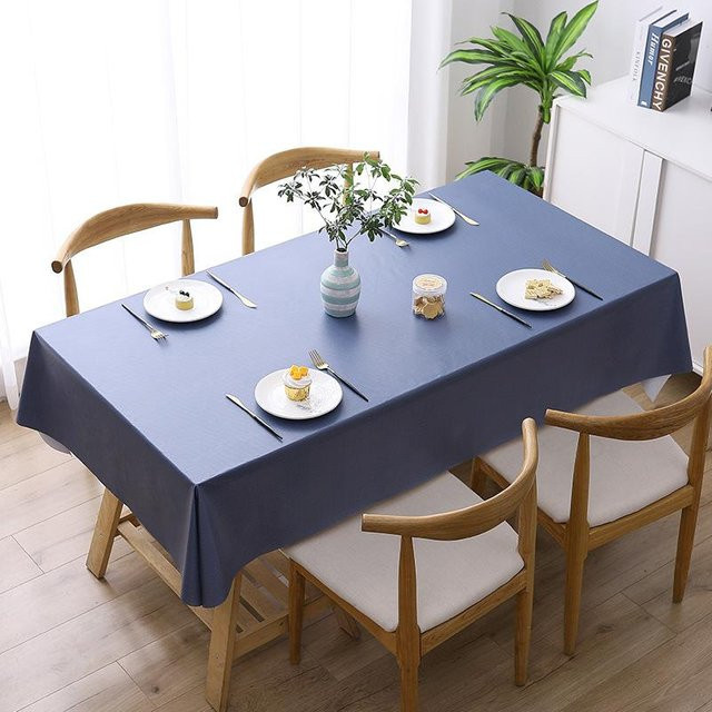 Wasserdichte PVC-Tischdecke von For Future in Navy Blau, rechteckige Tischmatte, B/L: 140 x 200 cm - Bild 1