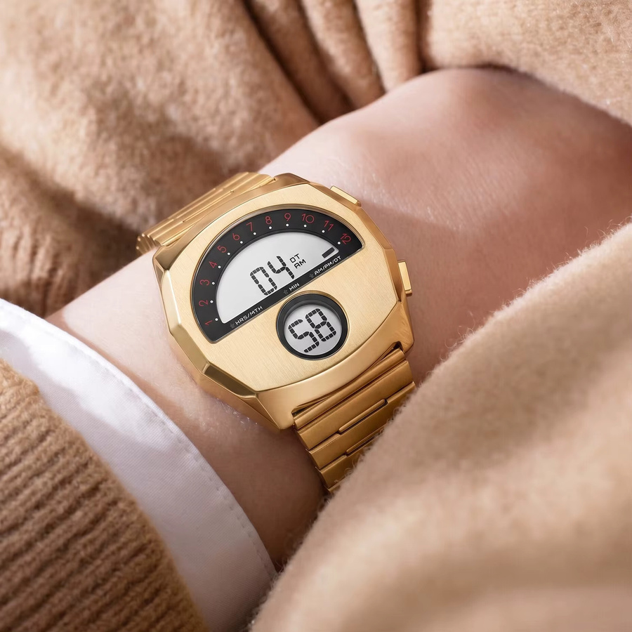 CILOA Digitaluhr, Edelstahl, Gold, Unisex - Bild 3