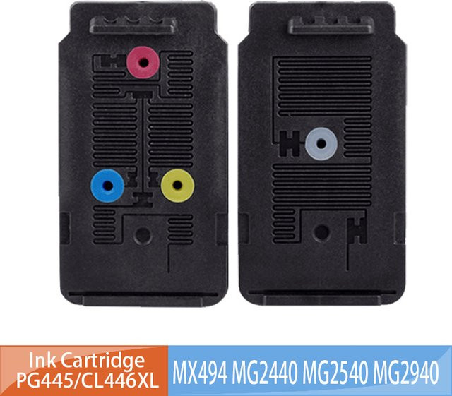 Nachfüllbare Tintenpatrone Canon PG445XL CL446XL Schwarz für Pixma MX494 MG2440 MG2540 MG2940 MG2540S IP2840 - Bild 1