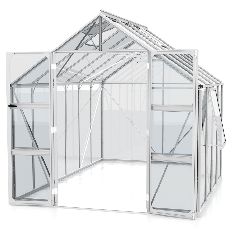 Vitavia Gewächshaus Olymp 6700 aus Aluminium Eloxiert in Silber mit ESG-Glas, B: 257 cm, T: 258 cm, H: 254 cm - Bild 2