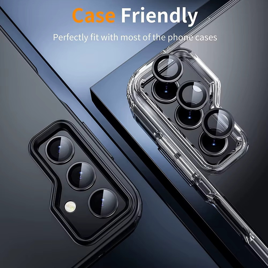 Samsung Galaxy S25 FE 5G Kameralinsen-Schutz mit Aluminiumringen und 9H HD gehärtetem Glas in Multicolour - Bild 4