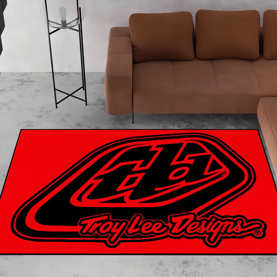 Rutschfeste Troy Lee Designs Fußmatte in Rot mit Grafikdesign, B/T: 60 x 40 cm - Bild 3