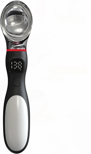 Meiteai-Home Beheizbarer Eisportionierer mit LED-Anzeige und 3 Temperaturmodi, Wiederaufladbar, Schwarz - Bild 1