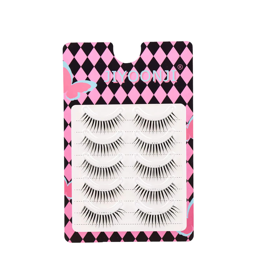 JIYOONJI Künstliche Wimpern, 5 Paar, Cartoon-Stil, Natürlich, Unisex - Bild 3